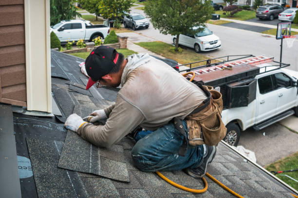 Professional Roof Installation technician working in Secaucus, NJ
